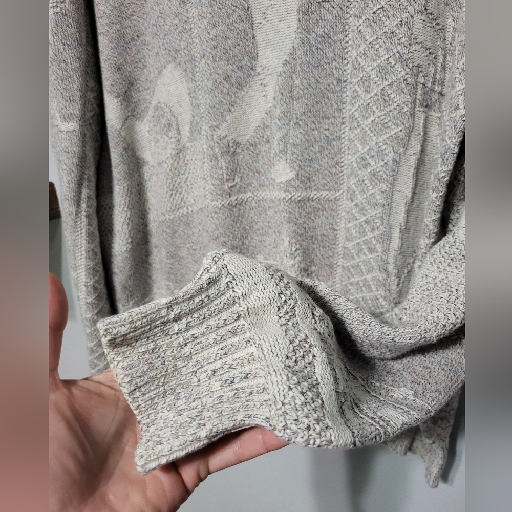 Vintage Winona Grandpacore Gray Golf Knit Novelty Sweater Men's Size XL - Picture 4 of 6